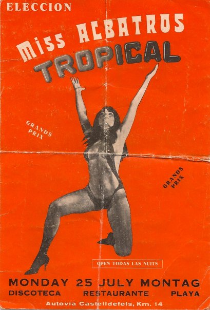 Flyer de l'elecci de 'Miss Albatros Tropical' de la Discoteca Tropical de Gav Mar